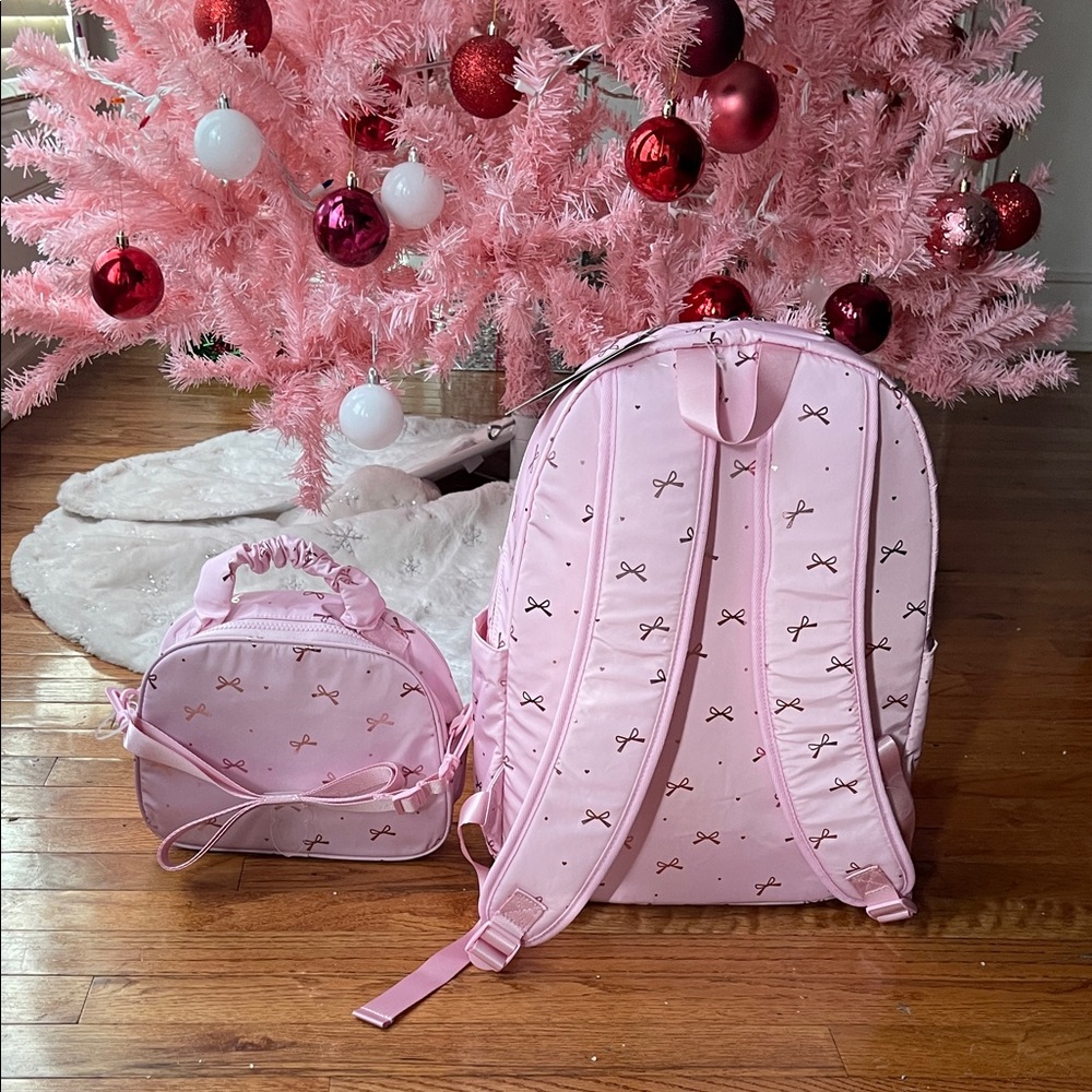 Madden Girl Pink Backpack with Bow Accents - Picture 6 of 7
